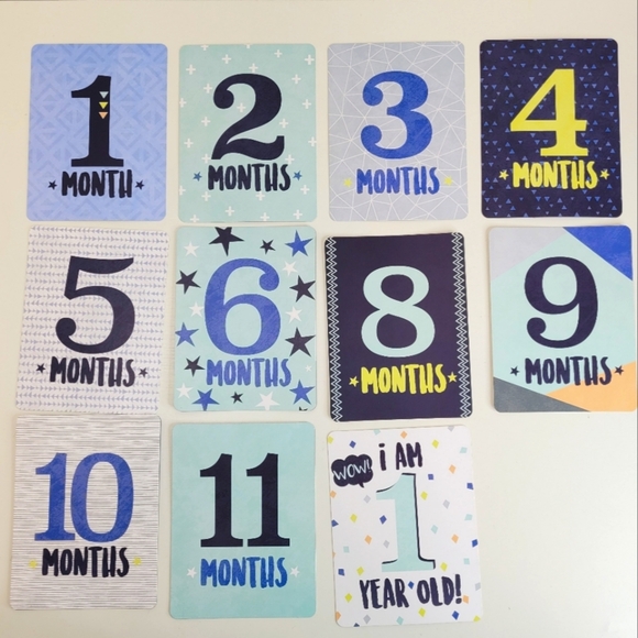 Baby Milestone Cards To Take Pictures Throughout Babies 1st Year - Picture 1 of 2